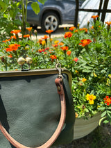 Leather Princess Anne Kiss Lock Purse