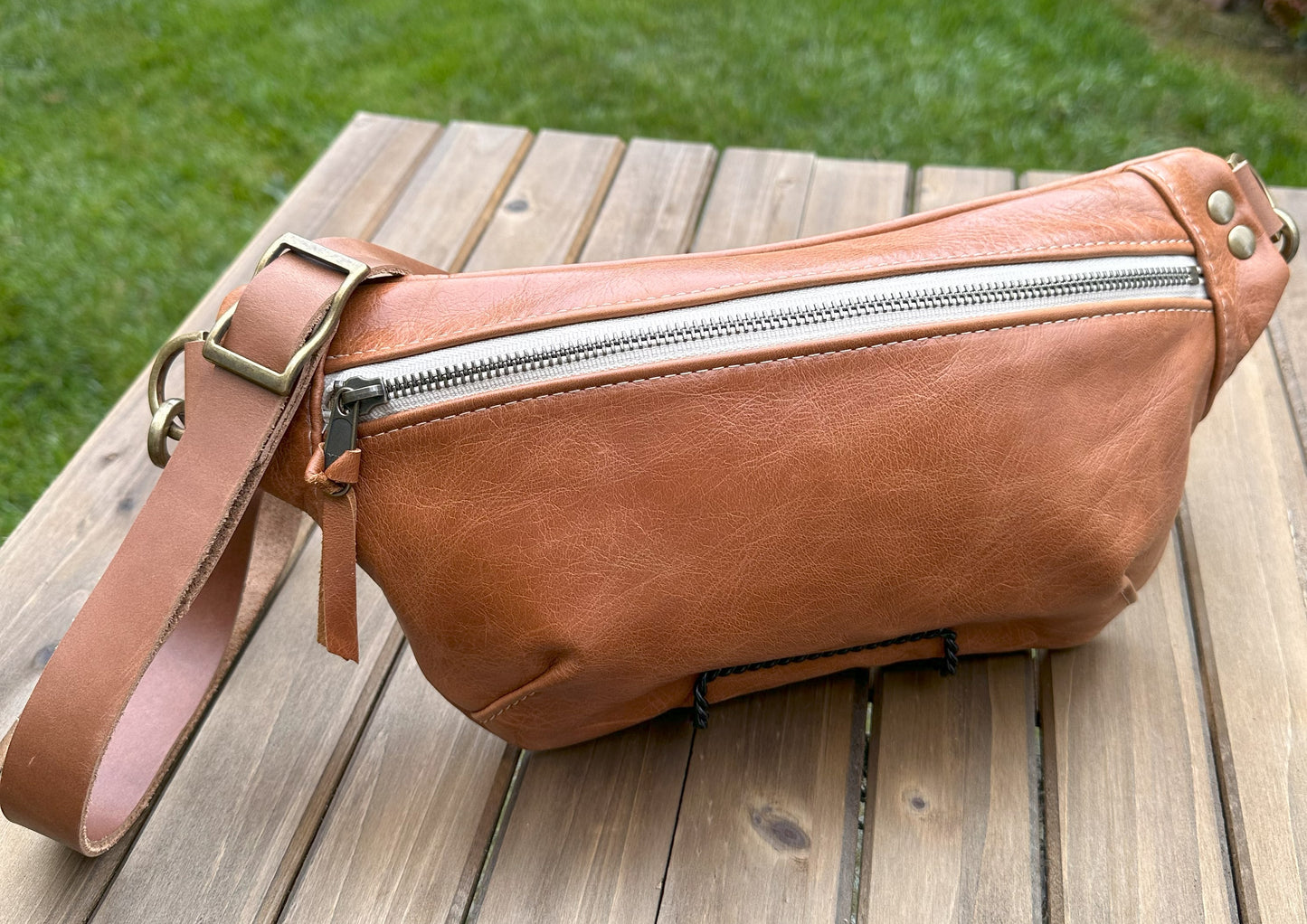 Leather Spinnaker Sling Bag