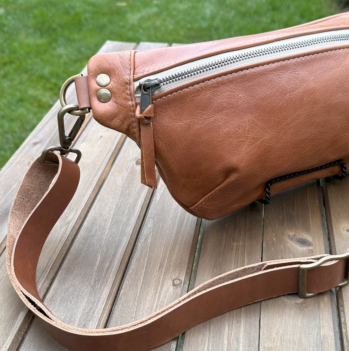 Leather Spinnaker Sling Bag