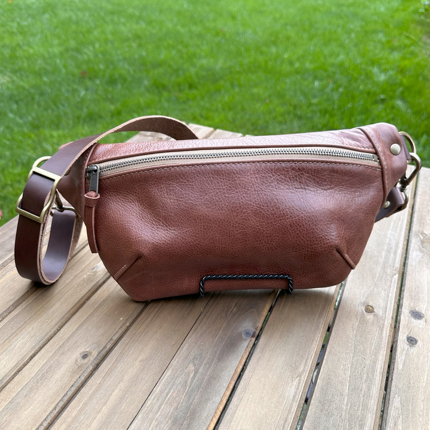 Leather Spinnaker Sling Bag