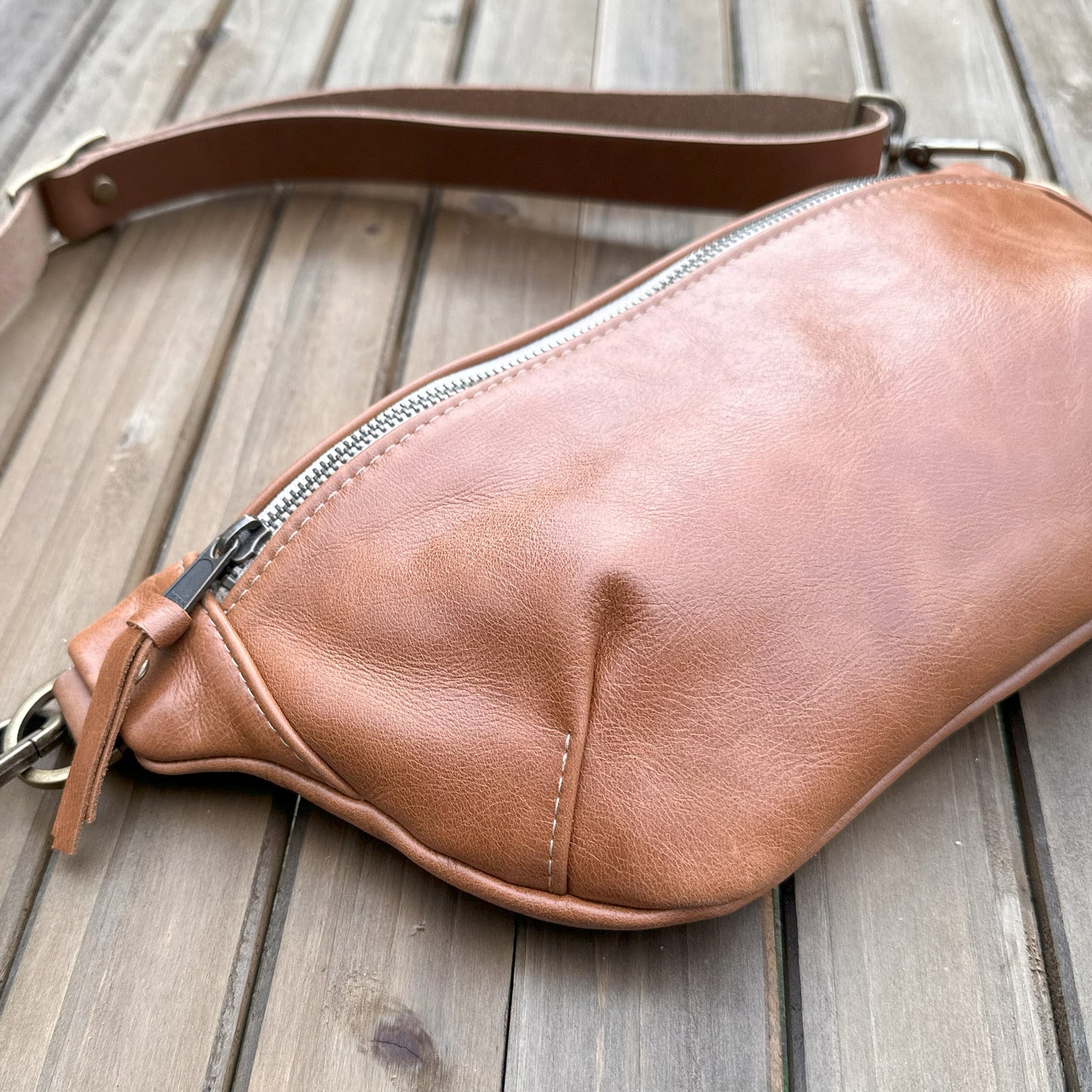 Leather Spinnaker Sling Bag