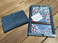 Blue Harris Tweed® with Vintage Blue Floral Interior and Nickle Flip-Lock City Dock Wallet squirescanvascreations.com