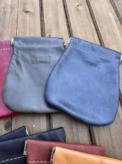 Leather Card Pinch Pouch squirescanvascreations.com