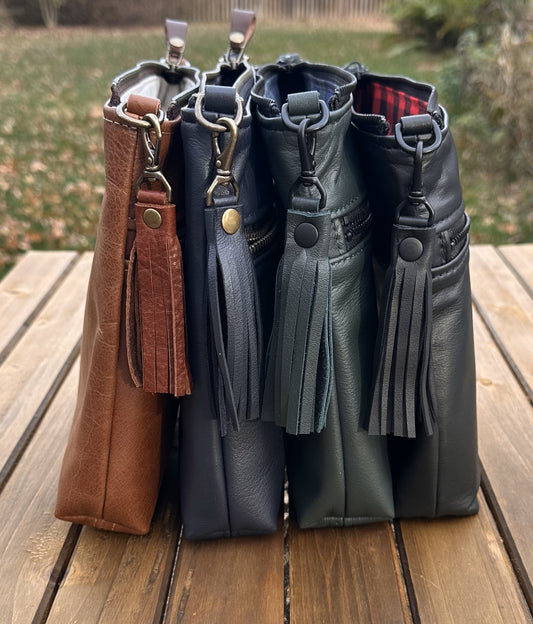 Leather Fairhaven Crossbody  SquiresCanvasCreations.com
