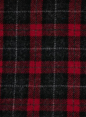 Red, Grey & Black Tartan Check