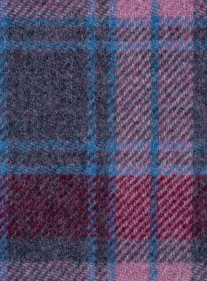 Lilac, Pink and Blue Tartan Check Harris Tweed