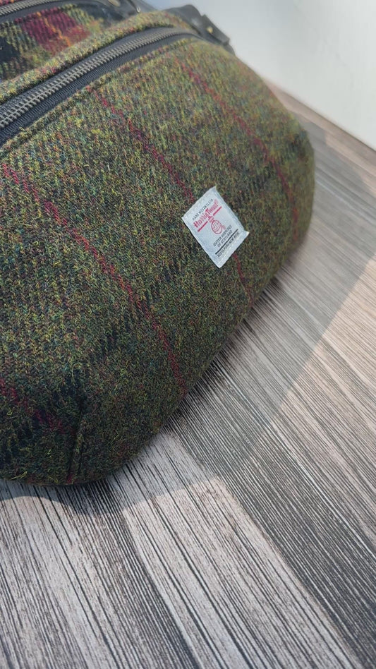 Luxury Harris Tweed® and leather sling bag, handcrafted in Maryland with timeless design.