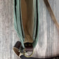 Parish Creek Crossbody Sage Waxed Twill & Toasted Wheat Leather with Antique Brass Hardware squirescanvascreations.com