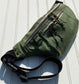 Sage Green Waxed Canvas Antique Brass Hardware Jib Hip Bag Sling squirescanvascreations