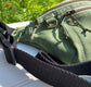Sage Green Waxed Canvas Antique Brass Hardware Jib Hip Bag Sling squirescanvascreations