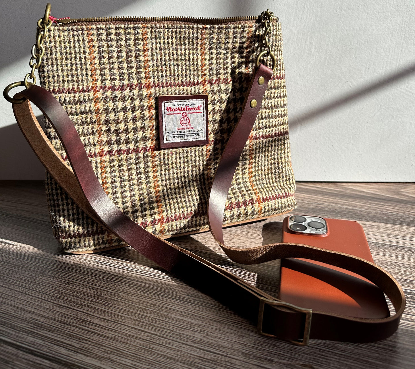 Glen Plaid Harris Tweed® Casey Crossbody SquiresCanvasCreations