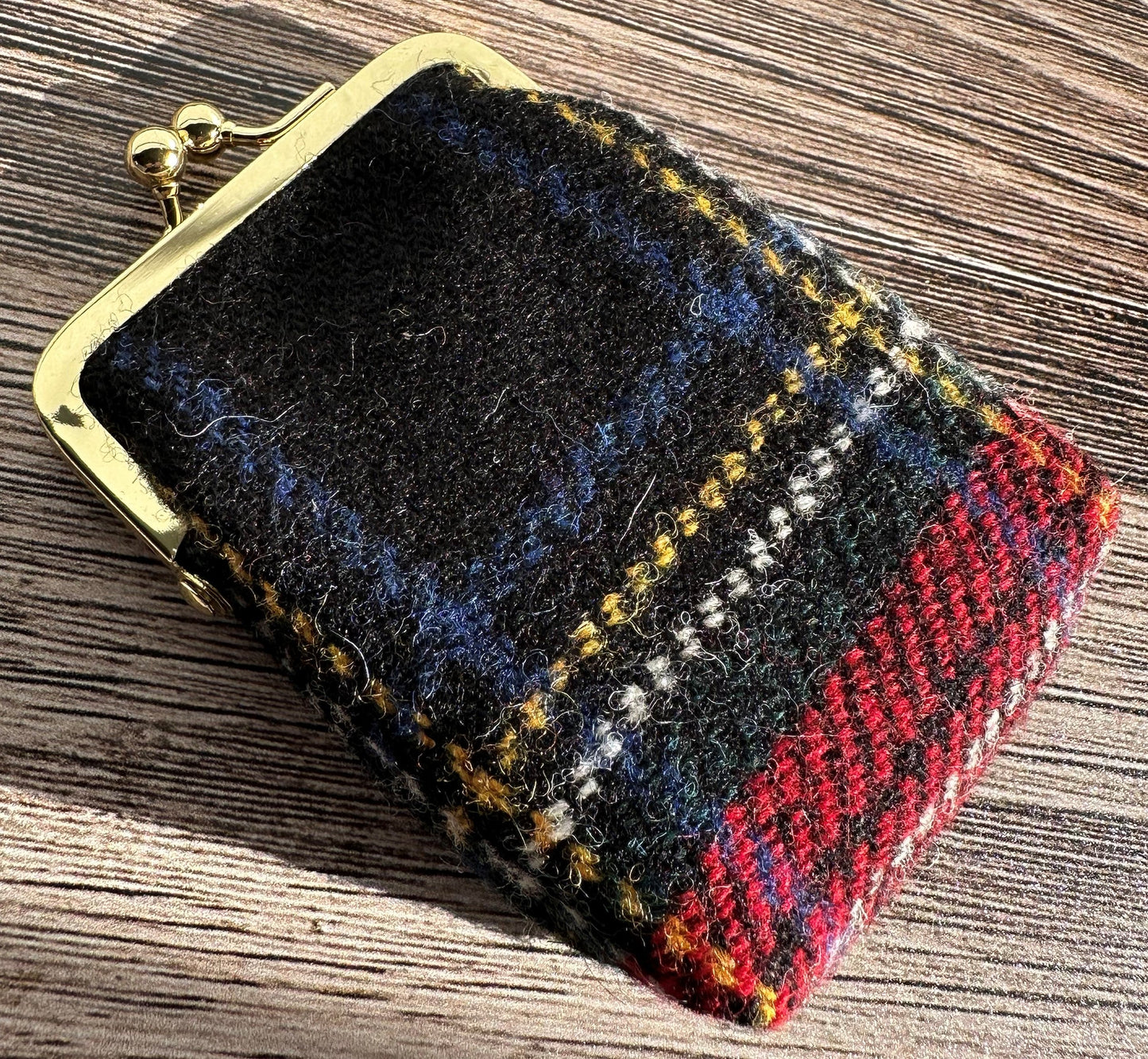 Stewart Plaid Harris Tweed® Aberdeen Pouch SquiresCanvasCreations