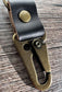 South Street Wheat Leather Antique Brass Lever Keychain SquiresCanvasCreations