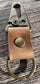 Toasted Wheat Leather Antique Brass Lever Keychain SquiresCanvasCreations