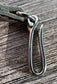 Gray Leather with Nickel Japanese Hook Nippon Keychain SquiresCanvasCreations