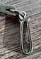 Gray Leather with Nickel Japanese Hook Nippon Keychain SquiresCanvasCreations