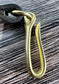 Black Leather with Brass Japanese Hook Nippon Keychain SquiresCanvasCreations