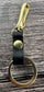 Black Leather with Brass Japanese Hook Nippon Keychain SquiresCanvasCreations