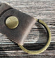 Crazy Horse Rat Brown Leather Antique Brass Lever Keychain SquiresCanvasCreations