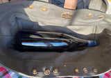 Olive Drab Stone Washed Canvas with Antique Brass Rivets Waterman Tote SquiresCanvasCreations