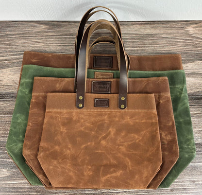Waxed Canvas Chesapeake Market Tote squirescanvascreations