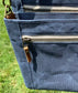 Dusty Blue Waxed Corduroy Parish Creek Crossbody squirescanvascreations