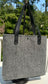 Black and White Houndstooth Harris Tweed® Tote SquiresCanvasCreations